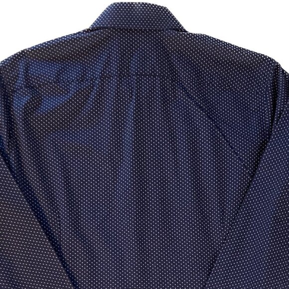 Bonobos Navy Blue Stretch Tailored Fit Long Sleeve Button Down Shirt Size 15-34 - Picture 6 of 8
